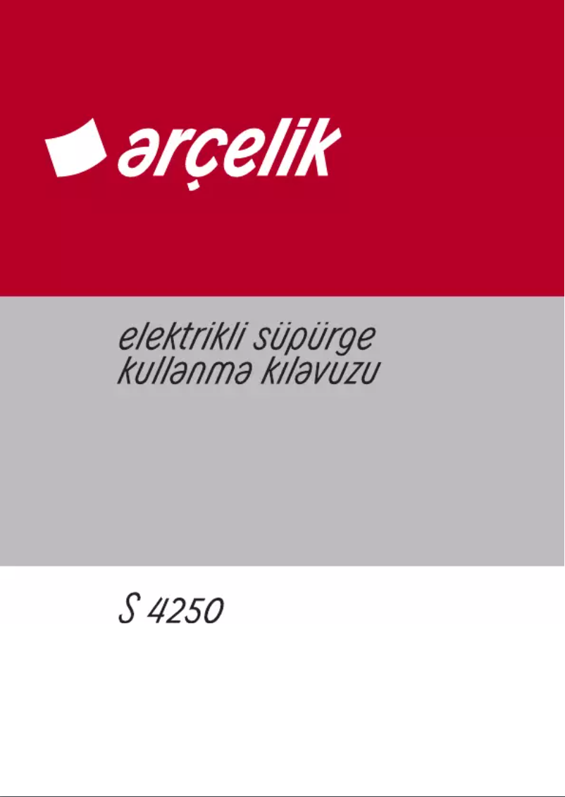 Page n°1 - Manuel utilisateur Arçelik S 4250