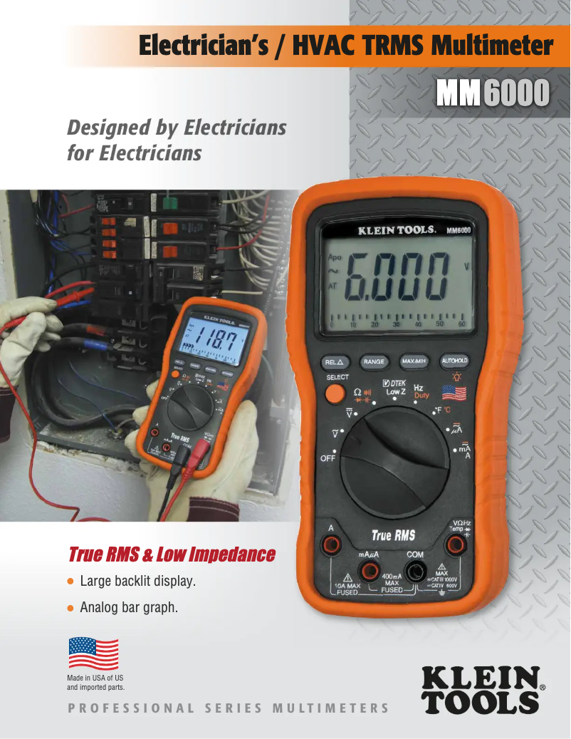 Page n°1 - Brochure Klein Tools MM6000