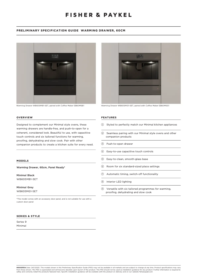 Image de la première page du manuel de l'appareil WB60SMG1-SET