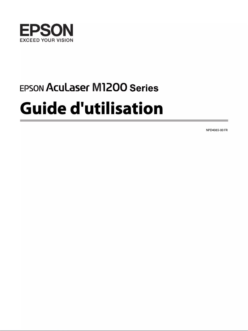 Page n°1 - Manuel utilisateur Epson AcuLaser M1200