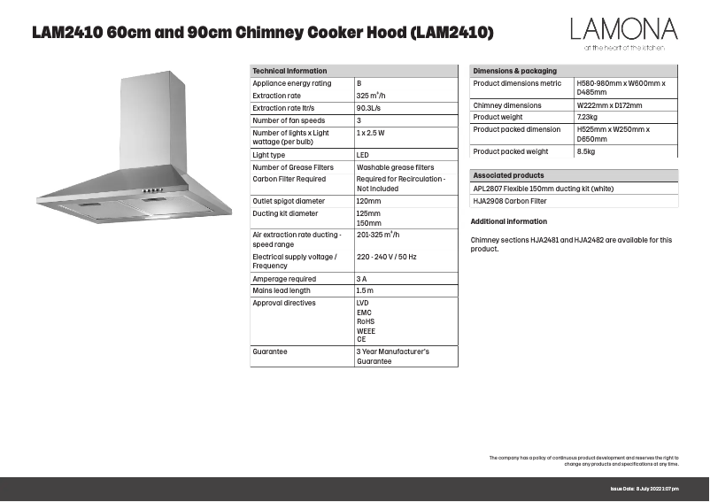 Image de la première page du manuel de l'appareil LAM2410