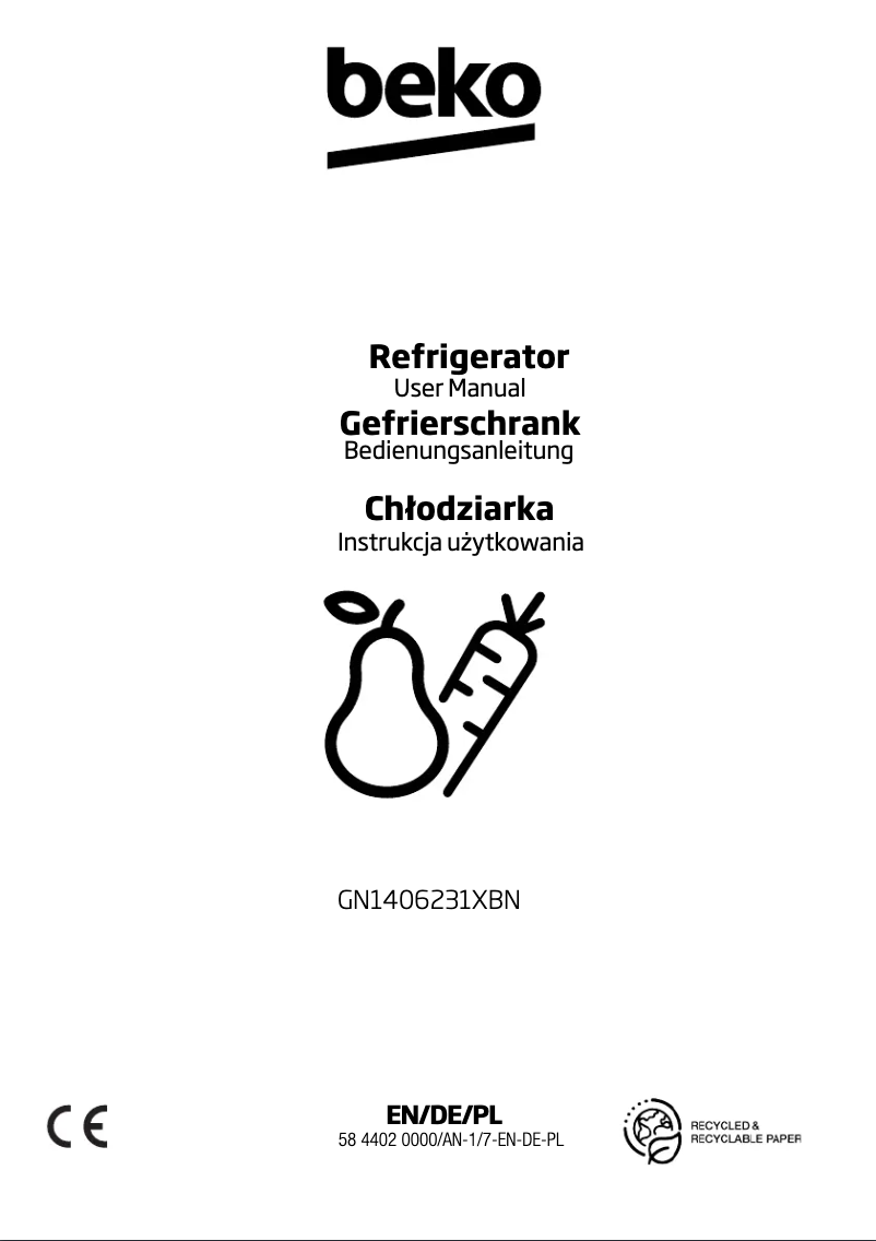 Image de la première page du manuel de l'appareil GN1406231XBN