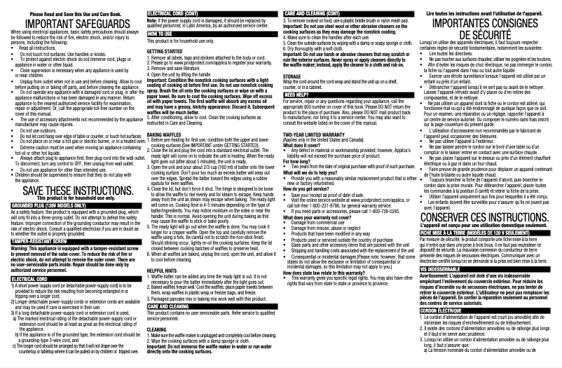 Image de la première page du manuel de l'appareil WMB505C