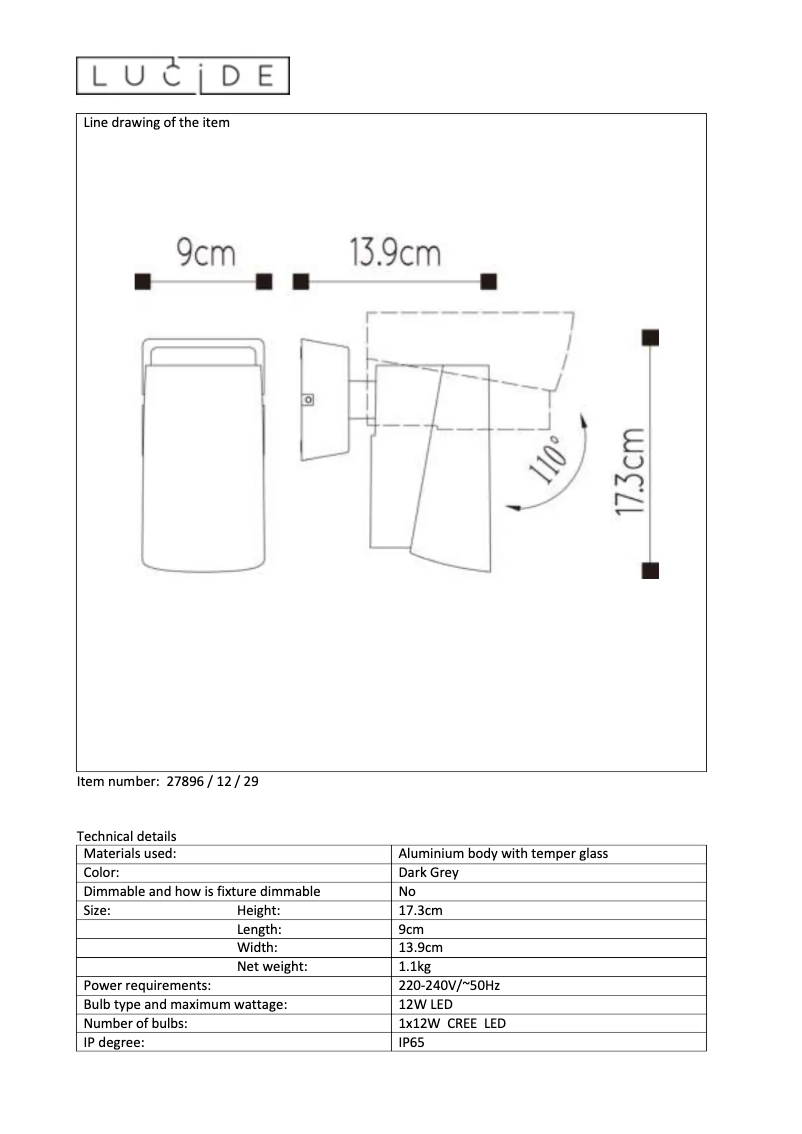 Page n°1 - Manuel utilisateur Lucide Manal