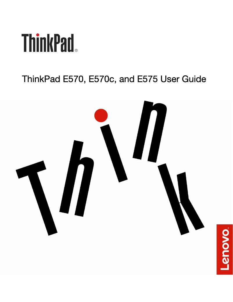 Image de la première page du manuel de l'appareil ThinkPad E570