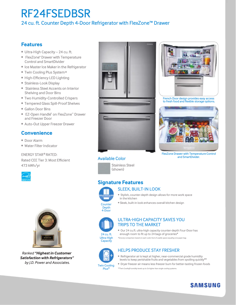 Image de la première page du manuel de l'appareil RF24FSEDBSR