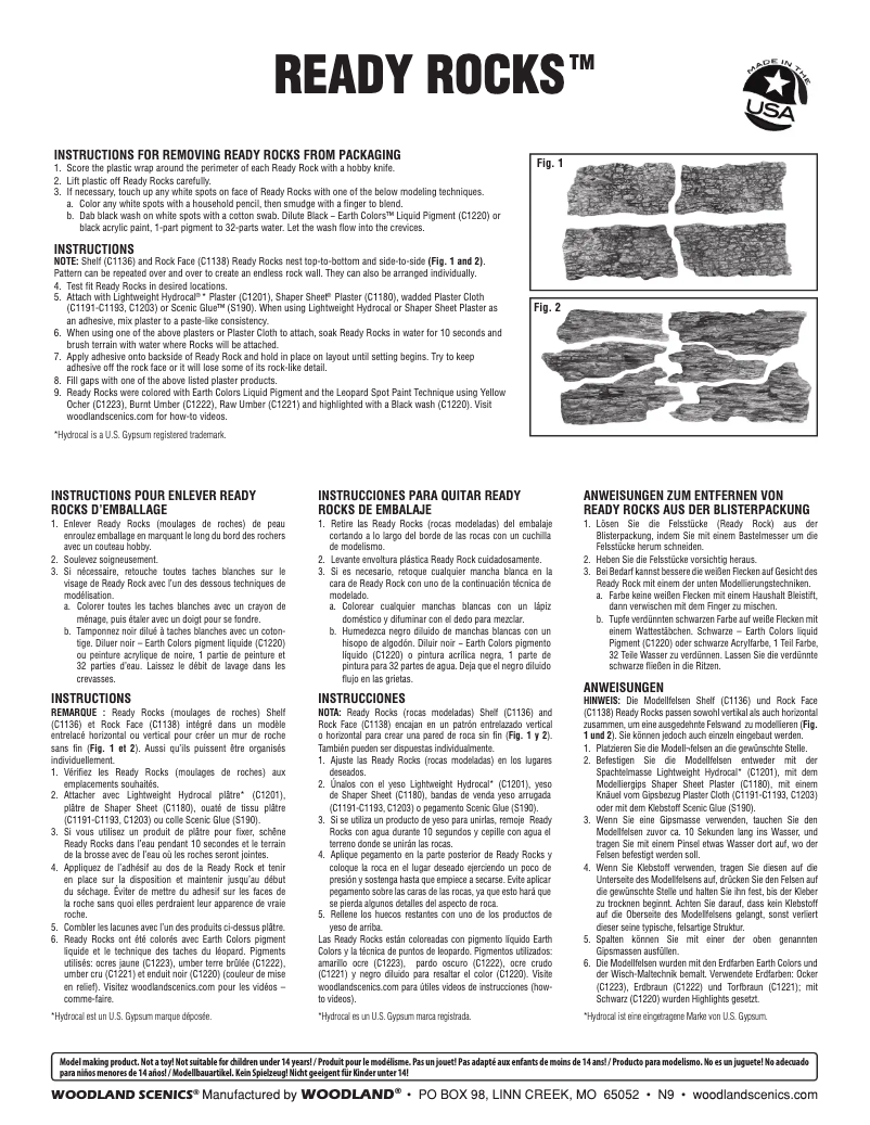 Page n°1 - Manuel utilisateur Woodland Scenics C1138