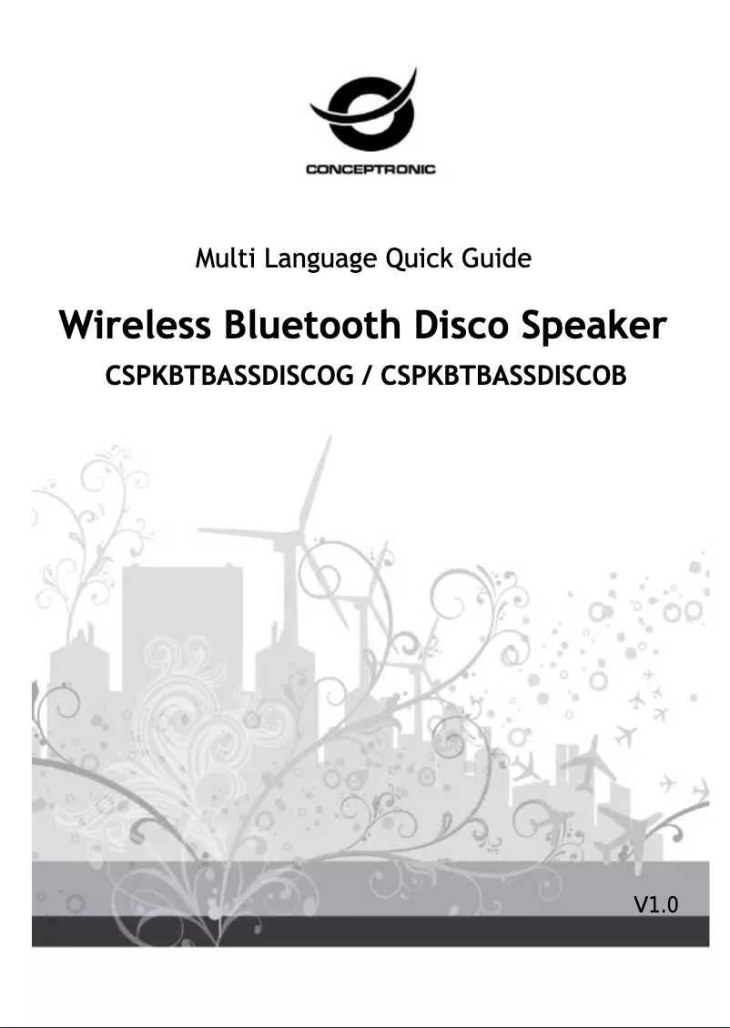 Page n°1 - Manuel utilisateur Conceptronic CSPKBTBASSDISCOG