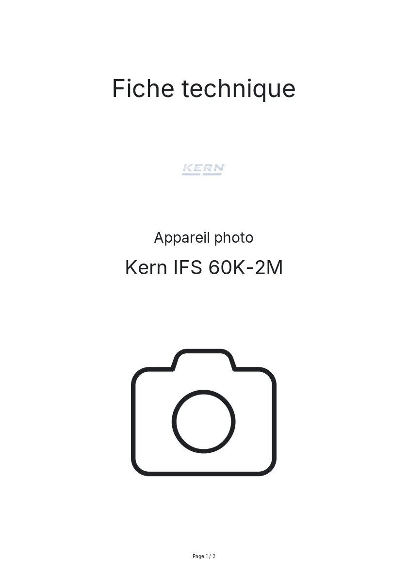 Image de la première page du manuel de l'appareil IFS 60K-2M