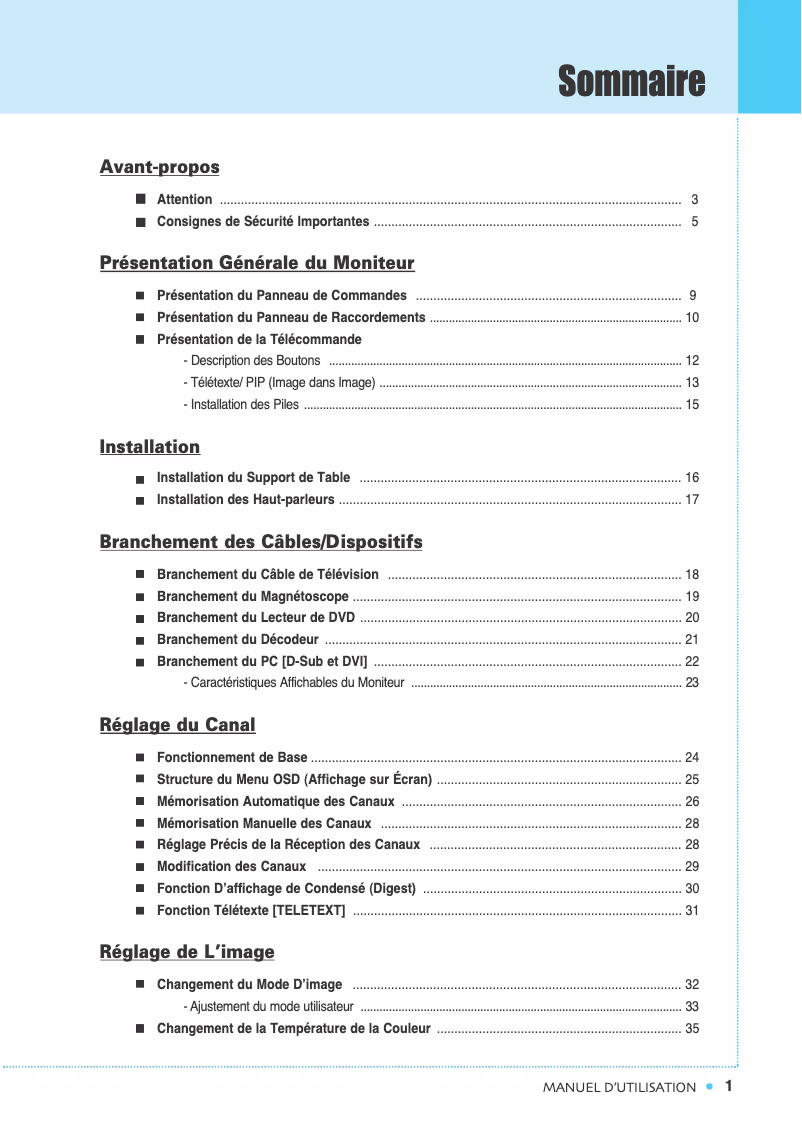 Page 1 de la notice Manuel utilisateur Daitsu DL40