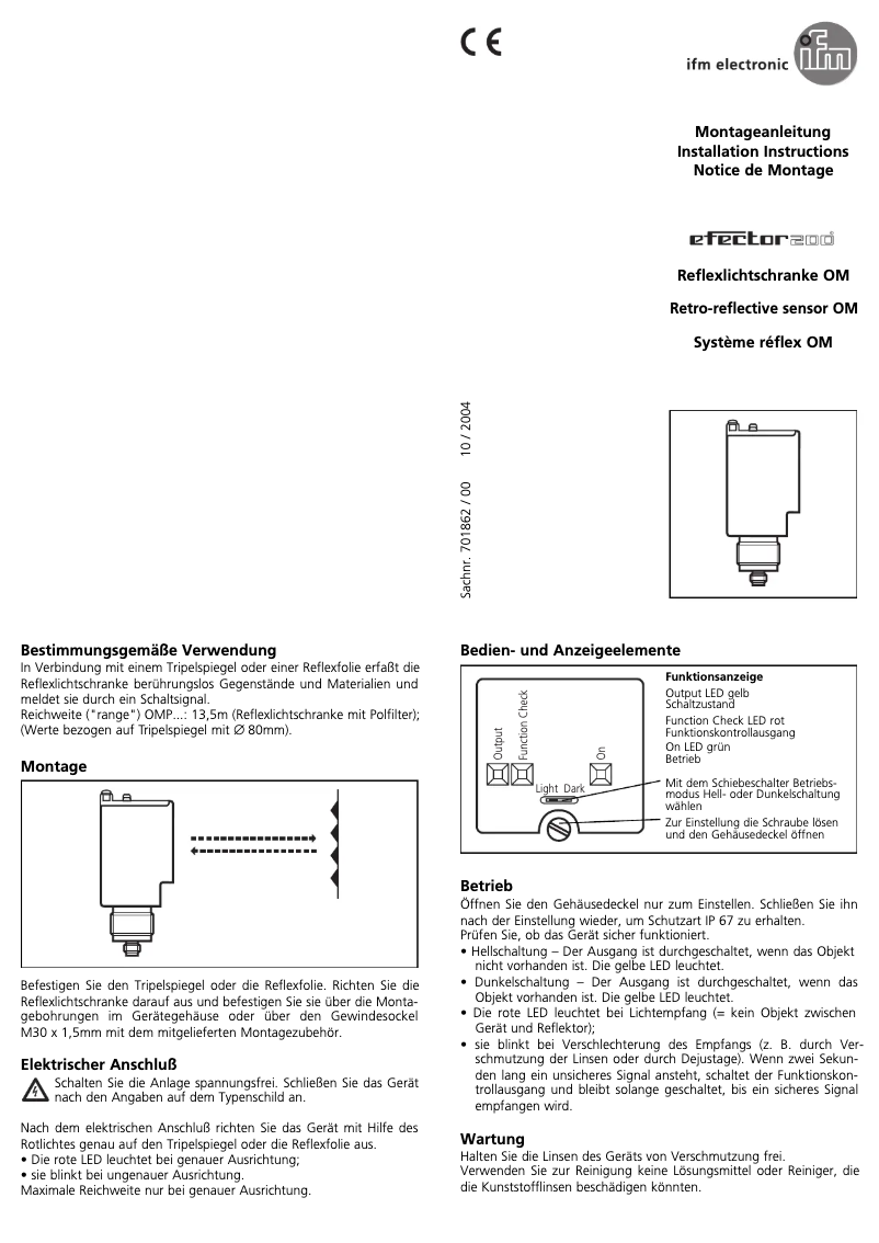 Image de la première page du manuel de l'appareil OM5003