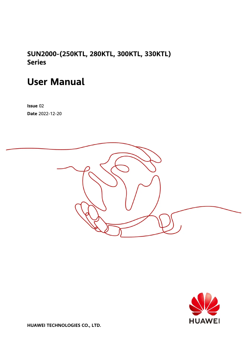 Image de la première page du manuel de l'appareil SUN2000-330KTL-H1