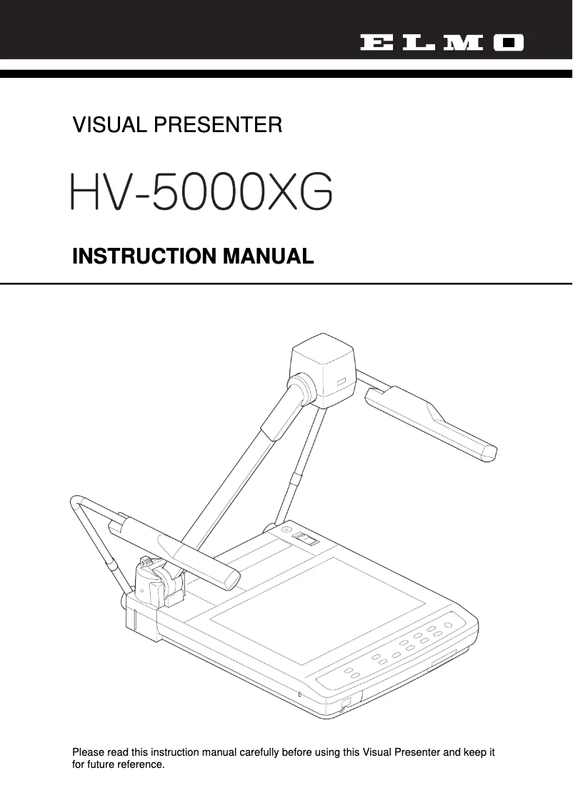Image de la première page du manuel de l'appareil HV-5000XG
