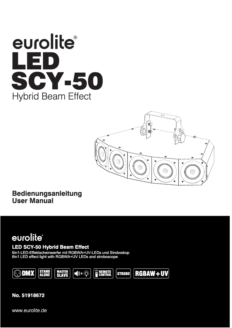 Page n°1 - Manuel utilisateur Eurolite LED SCY-50