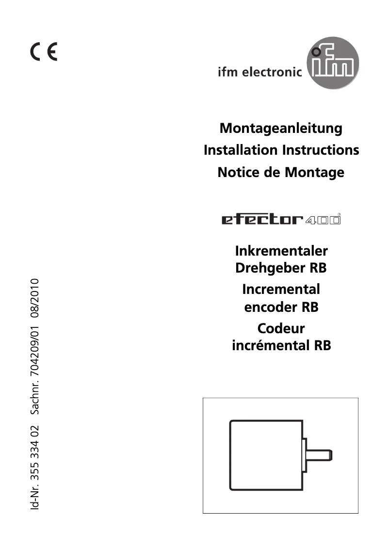 Page n°1 - Manuel utilisateur IFM RB6042