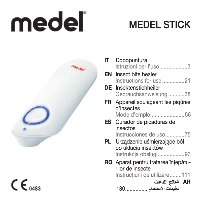 Page 1 de la notice Manuel utilisateur Medel Stick