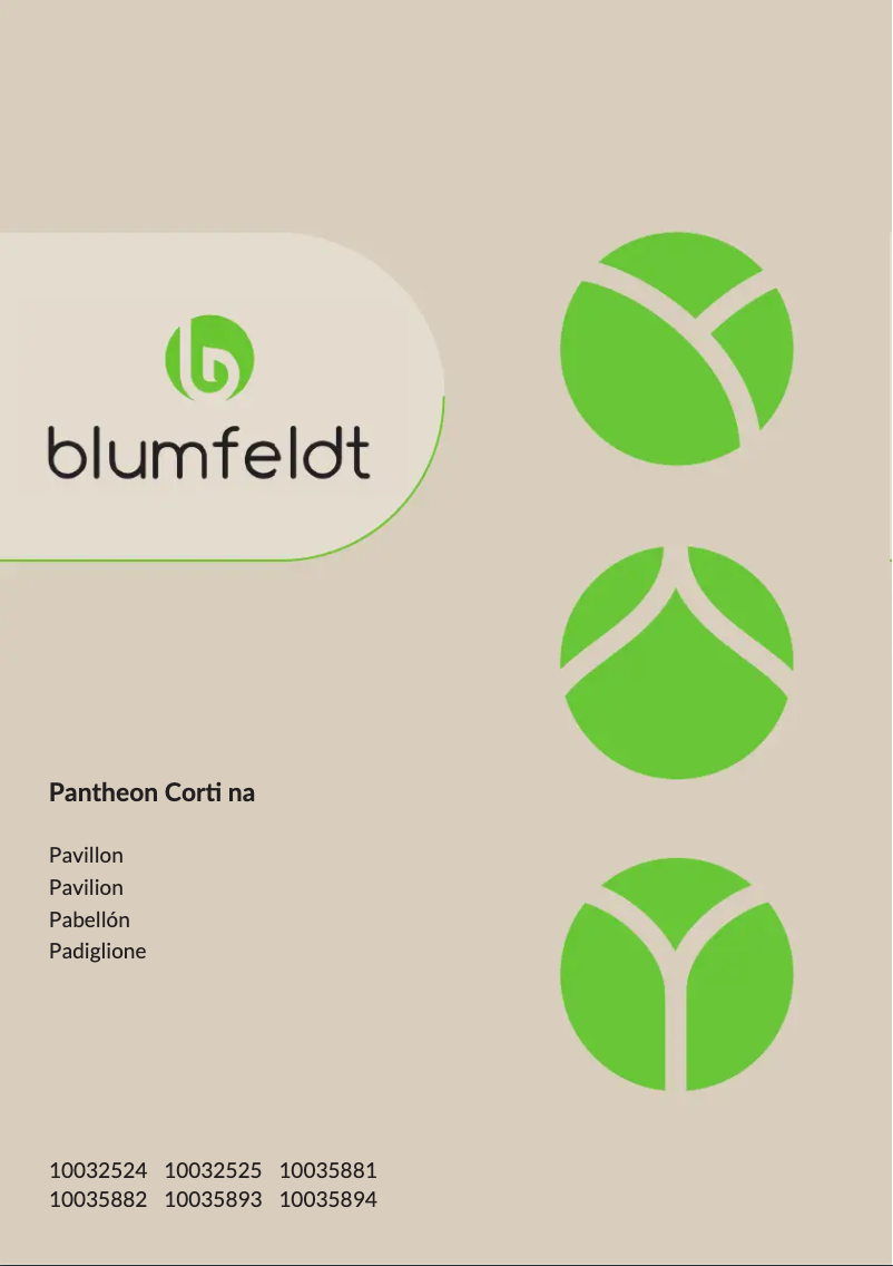 Page n°1 - Manuel utilisateur Blumfeldt Pantheon Cortina