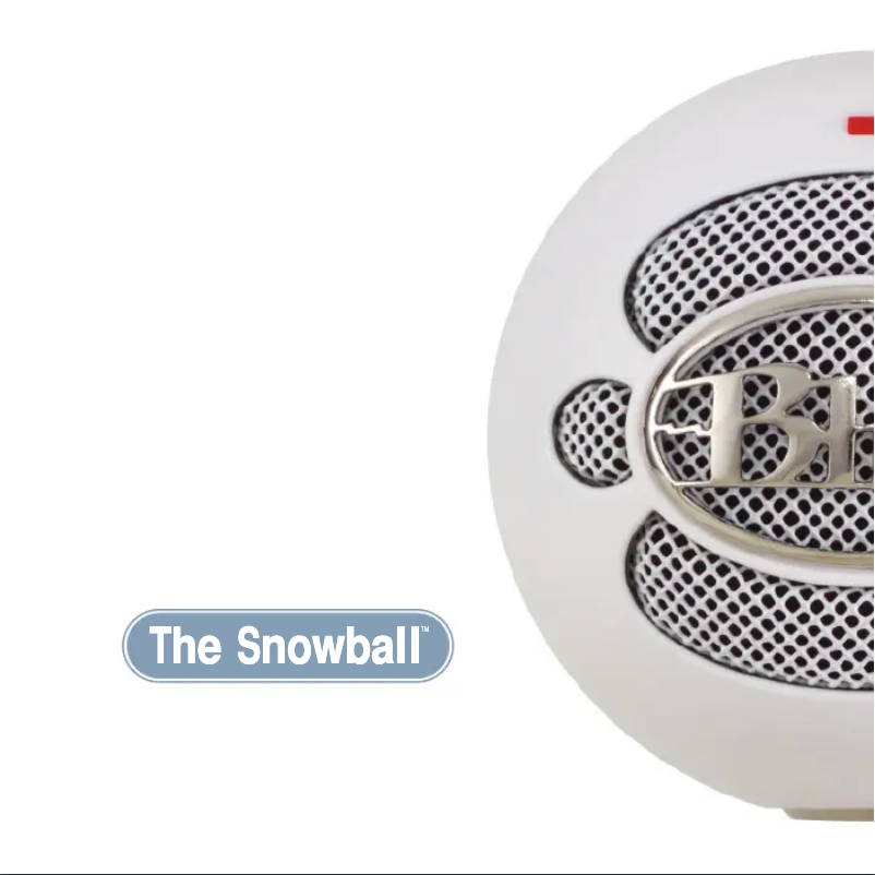 Page 1 de la notice Manuel utilisateur Logitech Snowball