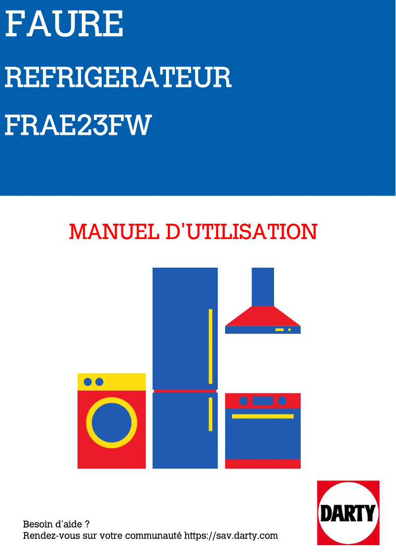 Page n°1 - Manuel utilisateur Faure FRAE23FW