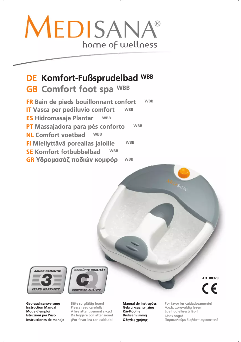 Image de la première page du manuel de l'appareil WBB