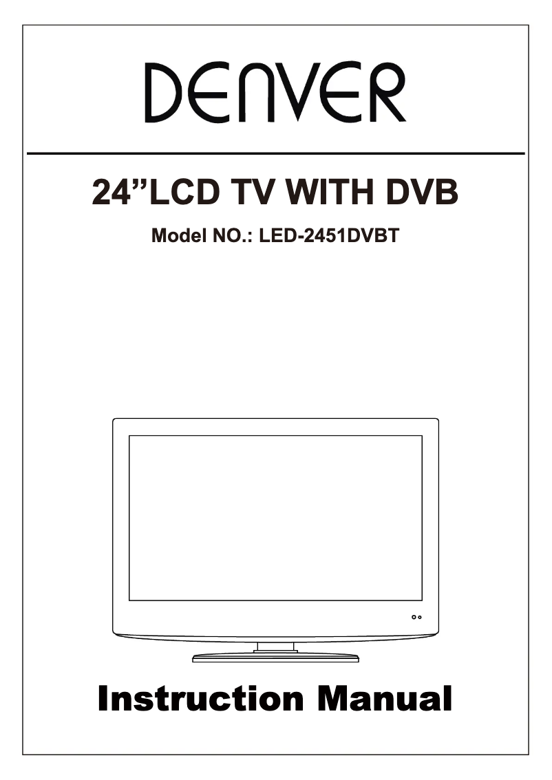 Page 1 de la notice Manuel utilisateur Denver LED-2451DVBT