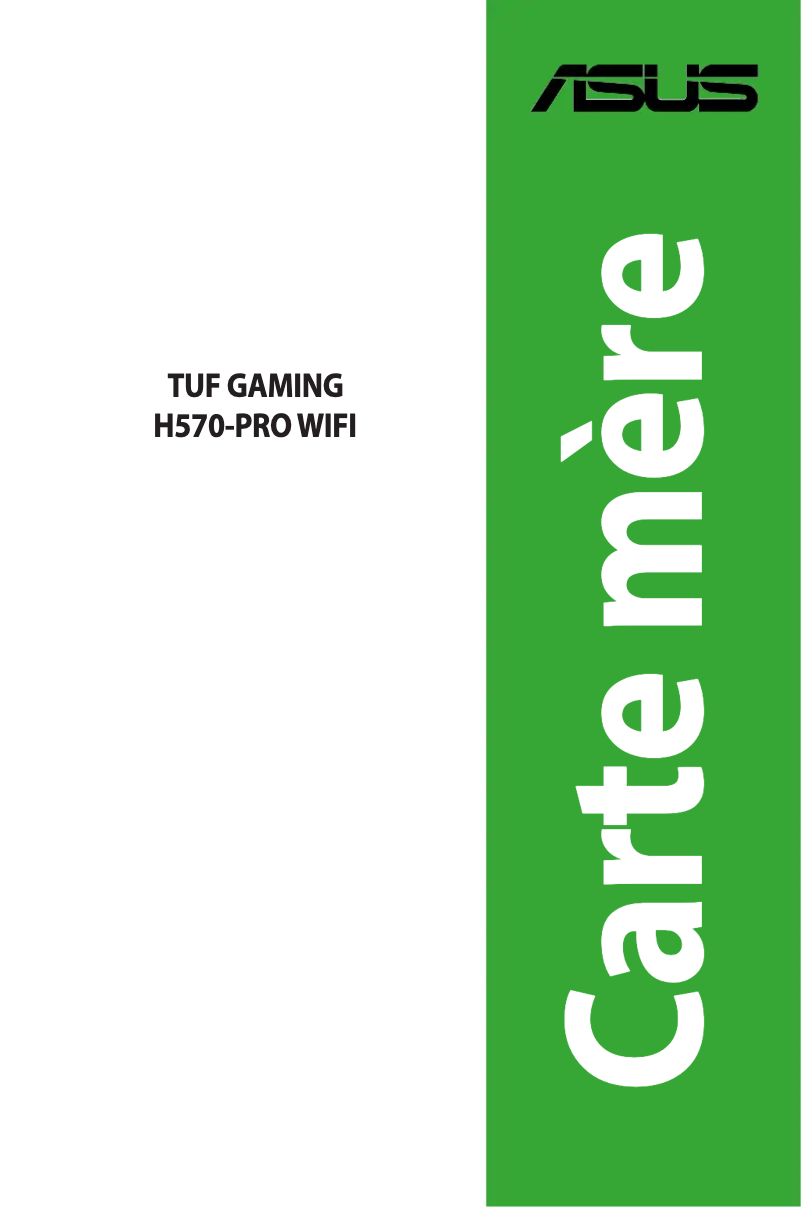 Image de la première page du manuel de l'appareil TUF Gaming H570-Pro WIFI