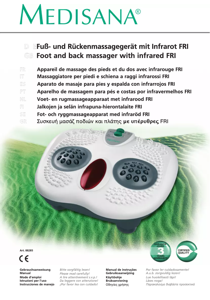 Página 1 del manual Manual de usuario Medisana FRI