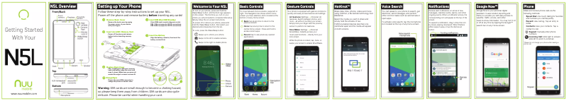 Page n°1 - Manuel utilisateur NUU Mobile N5L