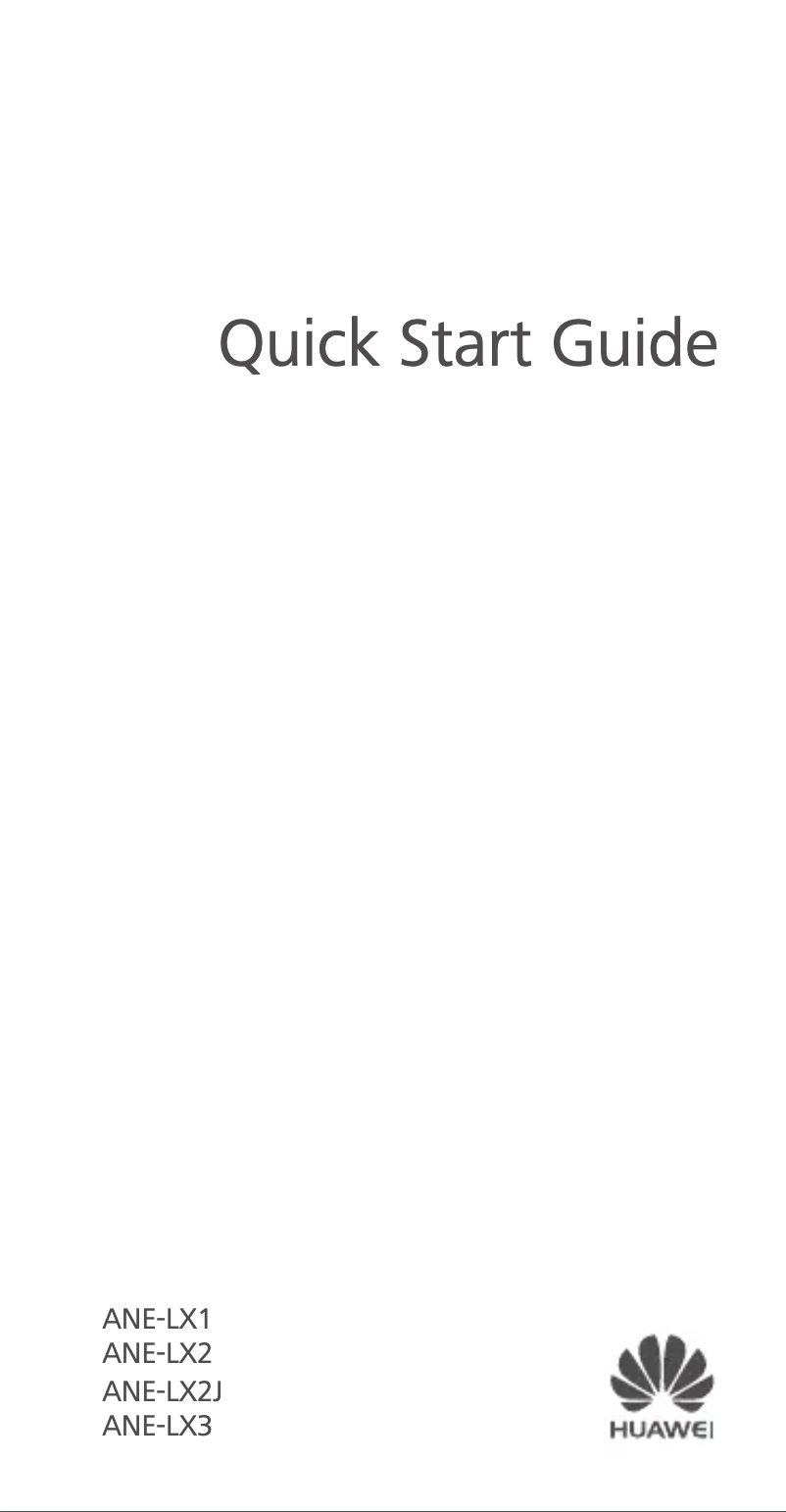 Page 1 de la notice Guide de démarrage rapide Huawei P20 Lite