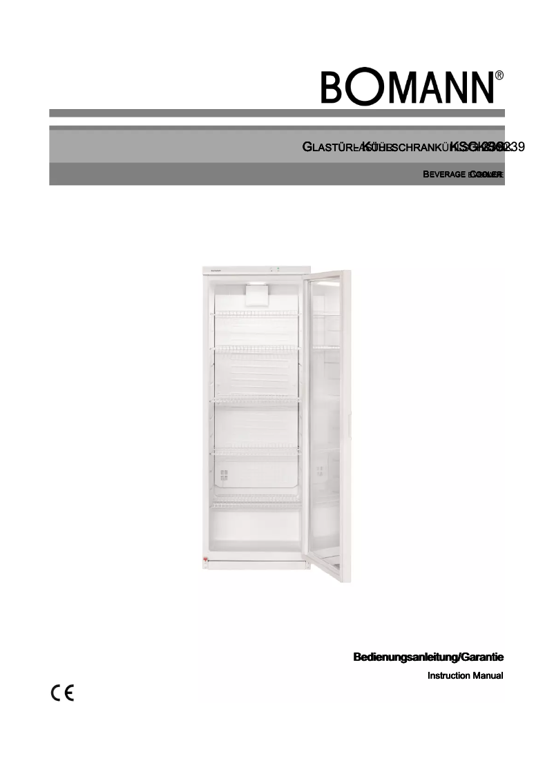 Page 1 de la notice Manuel utilisateur Bomann KSG 239