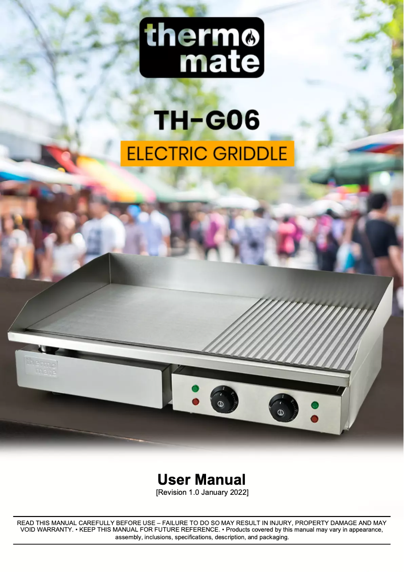 Page n°1 - Manuel utilisateur Thermomate TH-G05