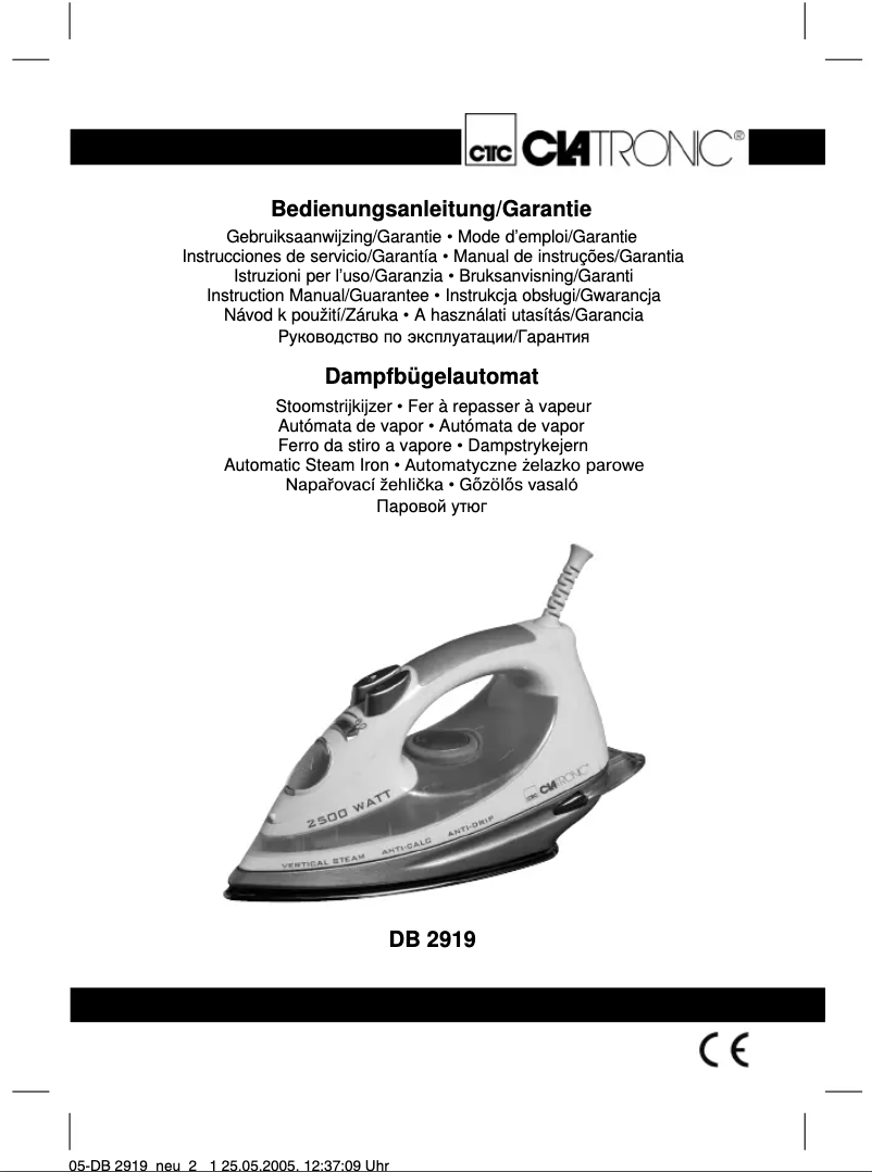 Image de la première page du manuel de l'appareil DB 2919