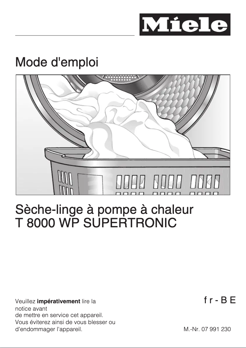 Image de la première page du manuel de l'appareil T 8000 WP Supertronic