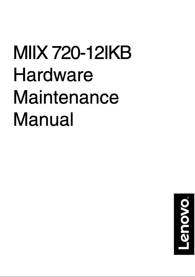 Page n°1 - Manuel utilisateur Lenovo Miix 720-12IKB