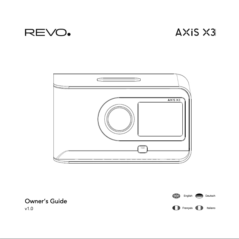 Page n°1 - Manuel utilisateur REVO Axis X3
