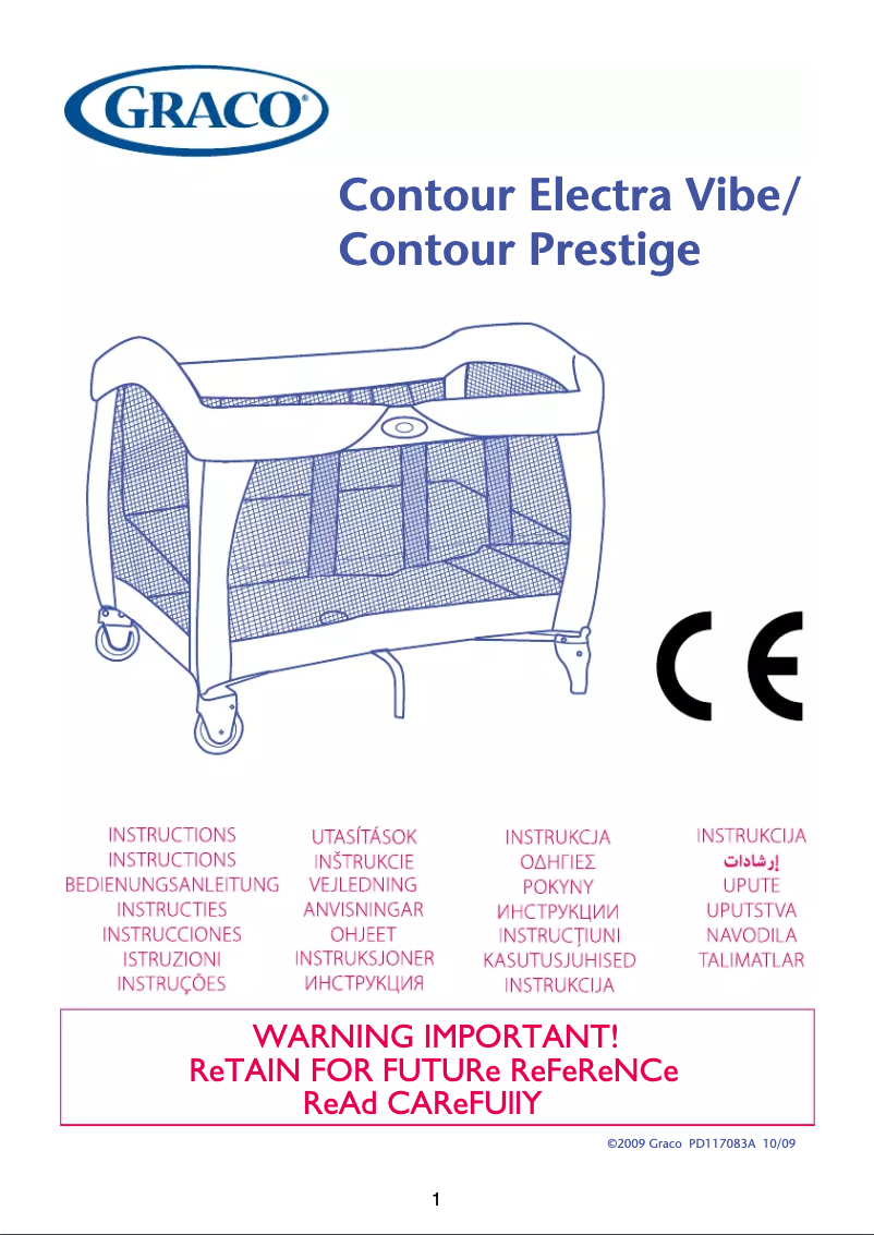 Page n°1 - Manuel utilisateur Graco Contour Electra Vibe