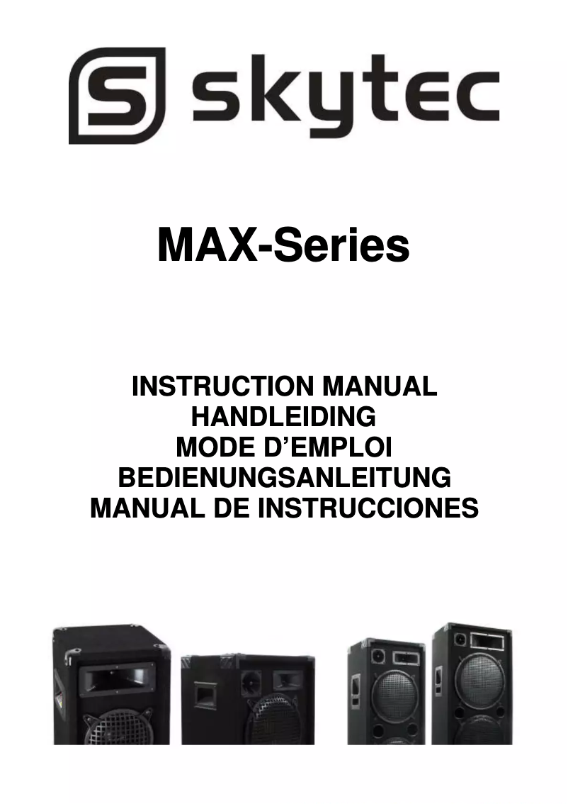 Page n°1 - Manuel utilisateur MAX MAX10P