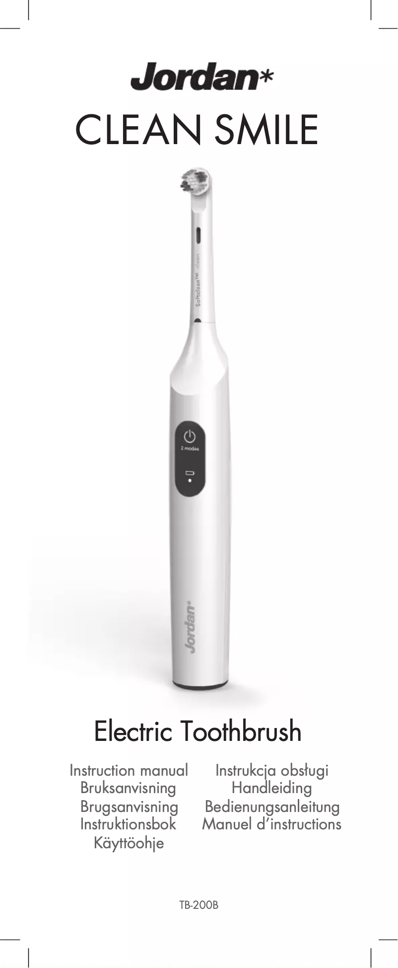 Page n°1 - Manuel utilisateur Jordan Clean Smile LTB-200B