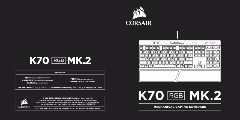 Página 1 del manual Manual de usuario Corsair K95 RGB PLATINUM