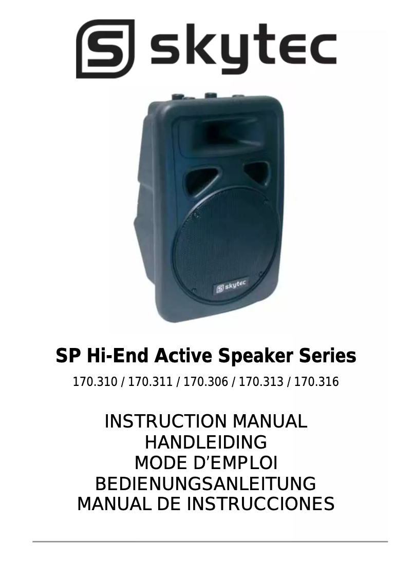 Image de la première page du manuel de l'appareil SP Hi-End Passive Speaker 170.311