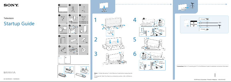 Página 1 del manual Guía de instalación Sony Bravia KD-55X9000C