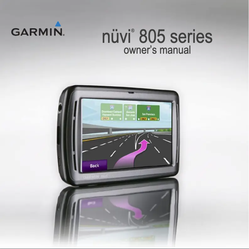 Página 1 del manual Manual de usuario Garmin nüvi 805