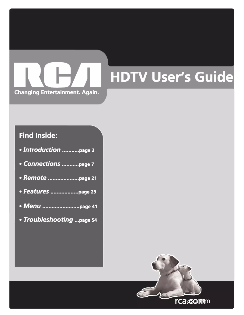 Page n°1 - Manuel utilisateur RCA HD56W66