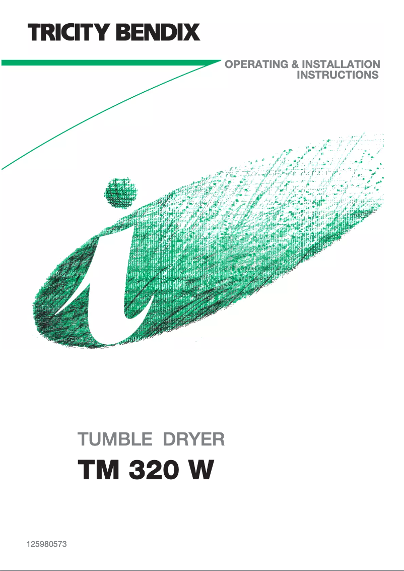 Image de la première page du manuel de l'appareil TM 320 W
