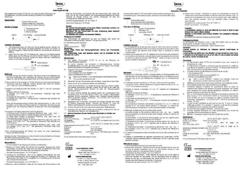 Page n°1 - Manuel utilisateur Irox CT120