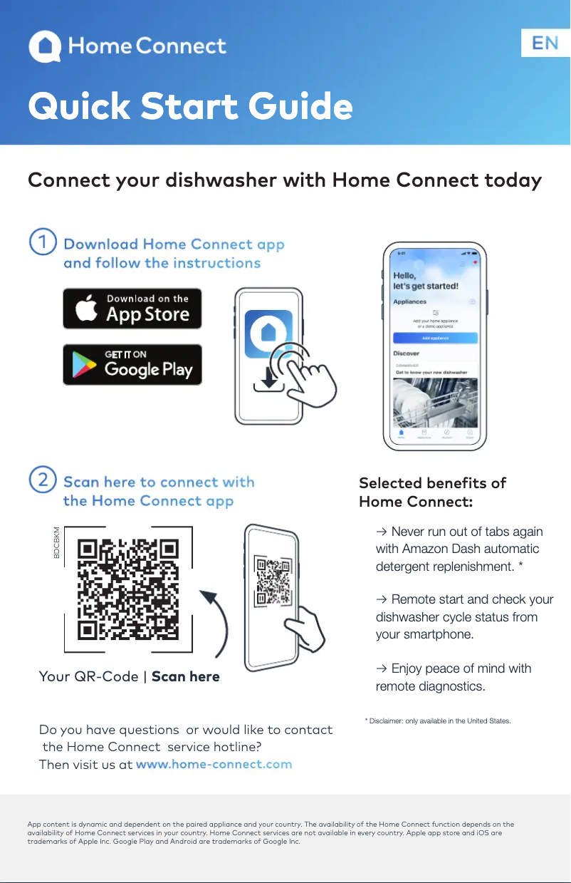 Page 1 de la notice Guide de démarrage rapide Bosch SHV88PZ63N