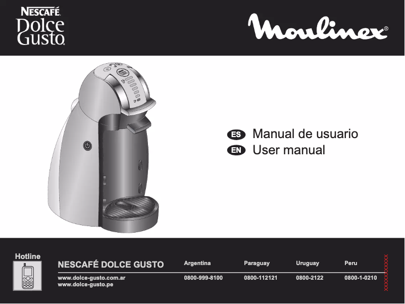 Page n°1 - Manuel utilisateur Moulinex Nescafe Dolce gusto Genio PV1506