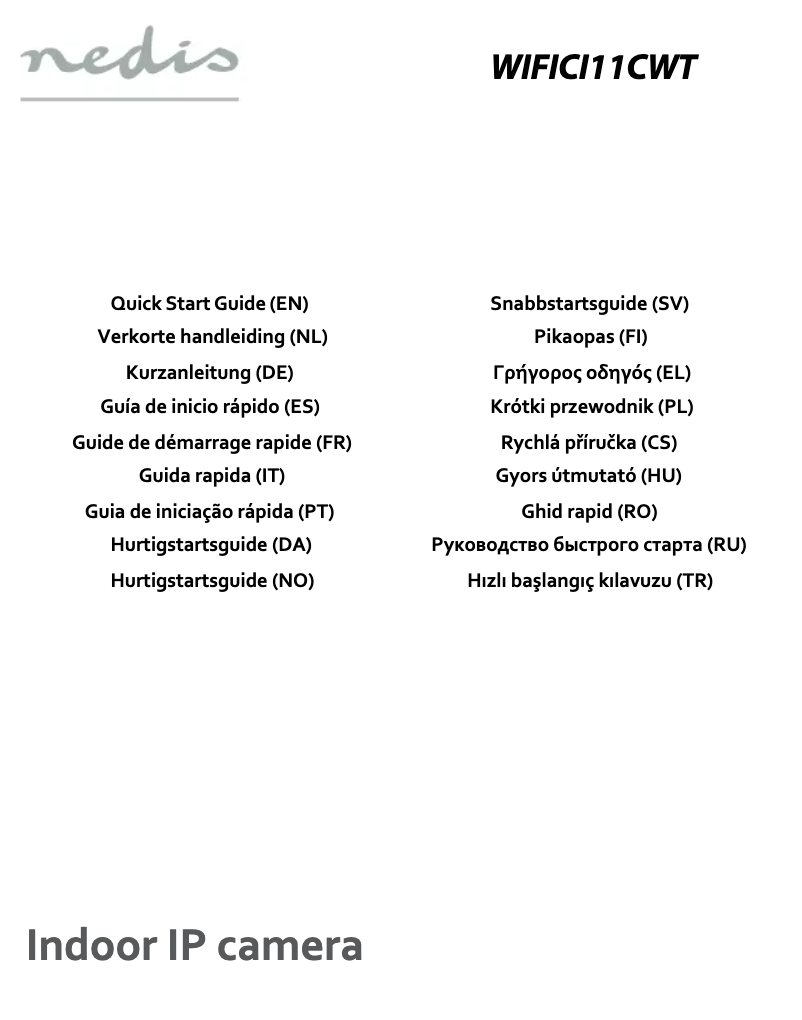 Page 1 de la notice Manuel utilisateur Nedis WIFICI11CWT