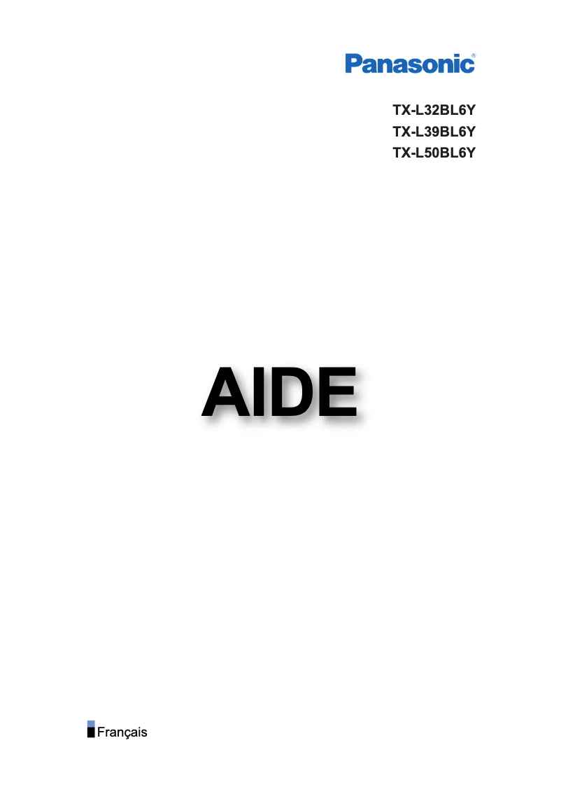 Page 1 de la notice Manuel utilisateur Panasonic TX-L39BL6Y