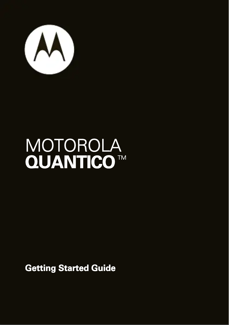 Page 1 de la notice Guide de démarrage rapide Motorola W845